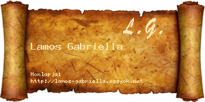 Lamos Gabriella névjegykártya